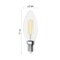 LED žiarovka Filament sviečka / E14 / 1,8 W (25 W) / 250 lm / Teplá biela