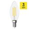 LED žiarovka Filament sviečka / E14 / 7 W (75 W) / 1055 lm / Teplá biela