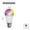 LED žiarovka GoSmart A60 / E27 / 9 W (60 W) / 806 lm / RGB / stmievateľná / WiFi