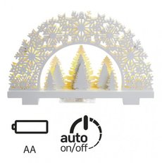 Stojan na vánoční stromek LED, 32×20 cm, 2× AA, teplá bílá, čas.